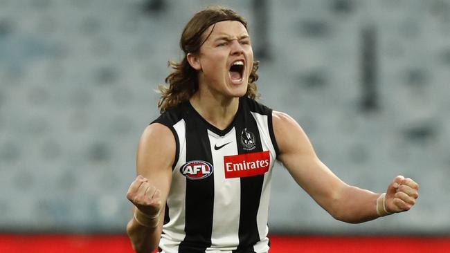 Jack Ginnivan has been a rookie success story for Collingwood. Picture: Darrian Traynor/Getty Images