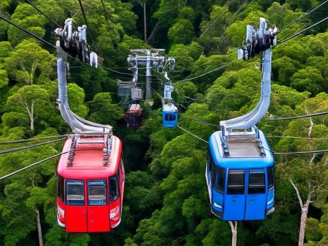 Two competing cable car proposals have emerged for the Gold Coast. Picture: Generated by Gemini AI