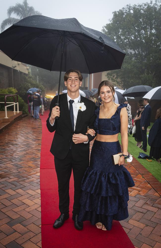Nick Denny partners Jordi Chesterfield at Fairholme College formal, Wednesday, March 27, 2024. Picture: Kevin Farmer