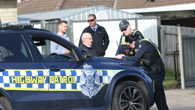 Police operation in Burdoo Drive and near the Colac Road Red Rooster in Grovedale. Picture: Alan Barber