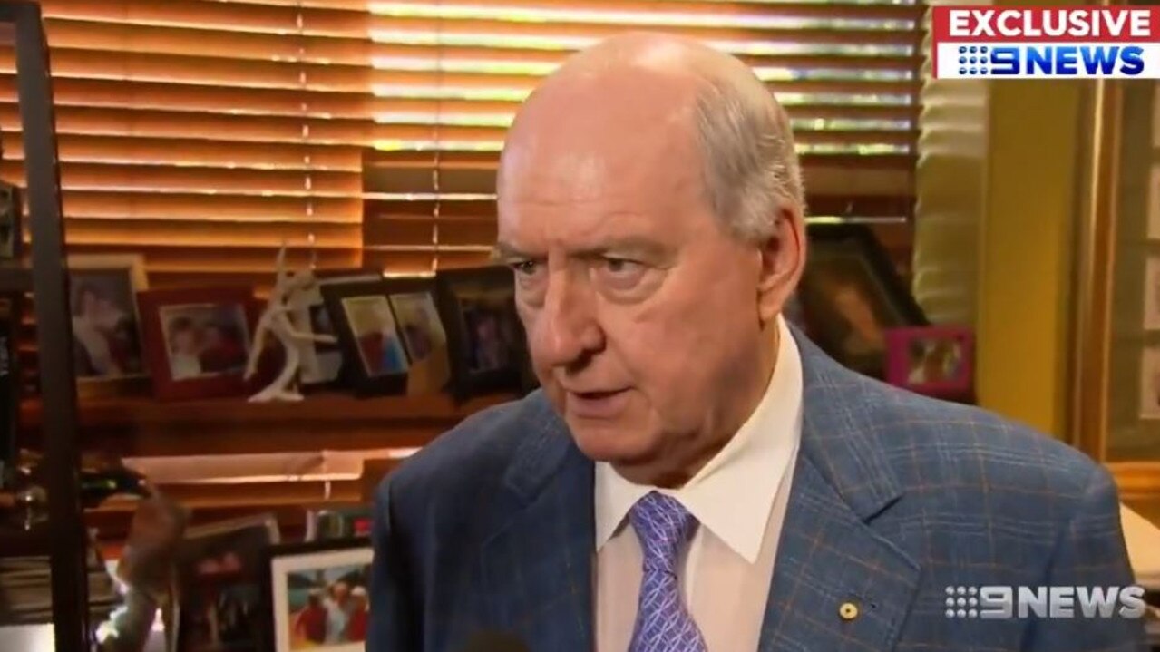 Alan Jones on Nine News.