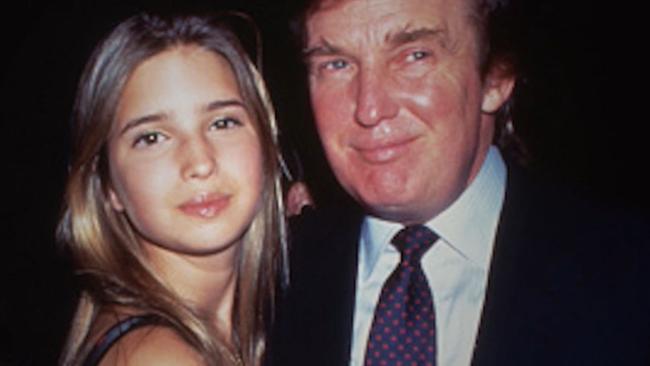 A young Ivanka Trump with her father. Picture: Foxtel