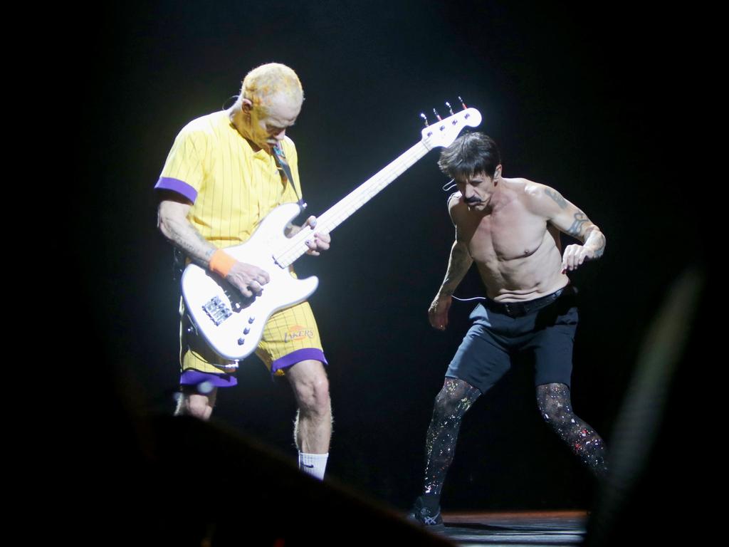 Red Hot Chili Peppers kick off their Australian tour at Hobart's Derwent Entertainment Centre. Picture: PATRICK GEE