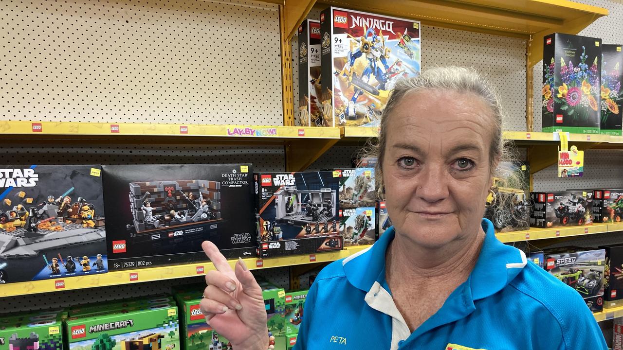 Thieves stole thousands of dollars of items, including Lego sets, from Gympie Toyworld in an overnight burglary discovered by manager Peta Caldwell on the morning of February 28, 2023.