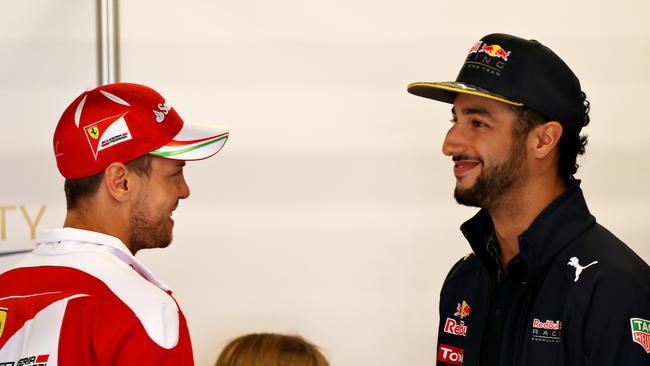 Ricciardo’s cheeky response to Vettel’s radio fury.