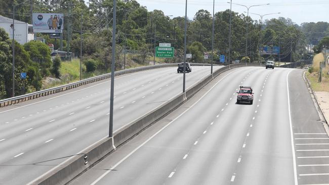 A free-flowing M1 at Loganholme during COVID-19 restrictions. Photo: Richard Gosling/AAP