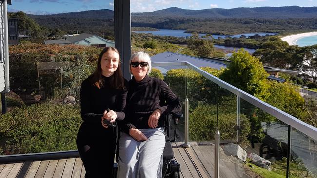 Kelly Thomson with mother Deborah Thomson from Burnie who is a complex trauma survivor. Picture: supplied