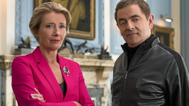 Emma Thompson and Rowan Atkinson in Johnny English Strikes Again. Picture: Focus Features