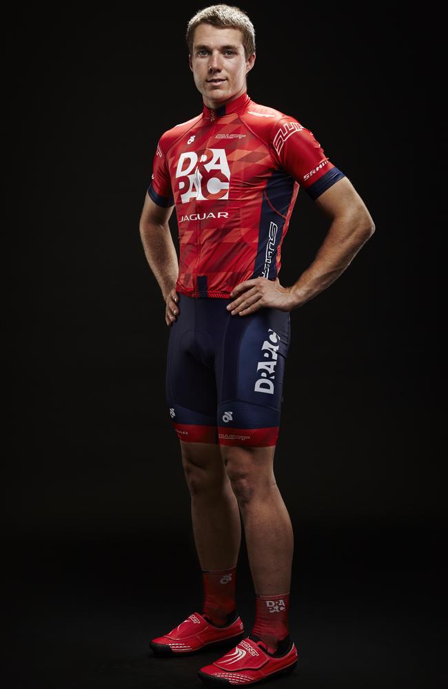 Brenton Jones in his new kit with Drapac Professional Cycling. Picture: Supplied