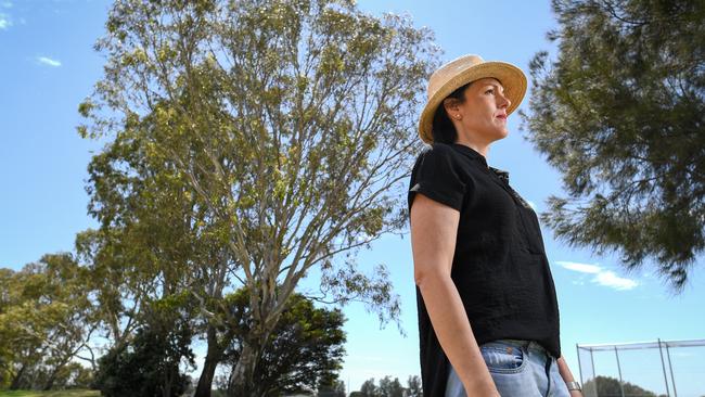 Elizabeth Ireson was knocked off her bike at Bicentennial Park in Chelsea by swooping noisy miner birds. Picture: Penny Stephens