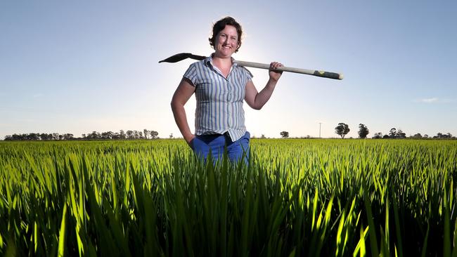 Ricegrower Shelley Scoullar has organised a rally of farmers to march from Old Parliament House to Parliament House calling on the government to “can the plan”. Picture David Geraghty