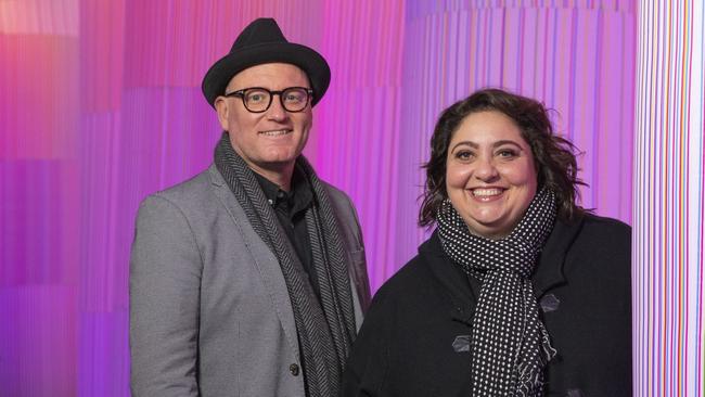 Illuminate Adelaide founders and creative directors Lee Cumberlidge and Rachael Azzopardi. Picture: Shane Reid