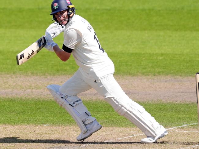 Lancashire's Marcus Harris during his English County Championship century. Picture: Martin Rickett/PA Images via Getty Images