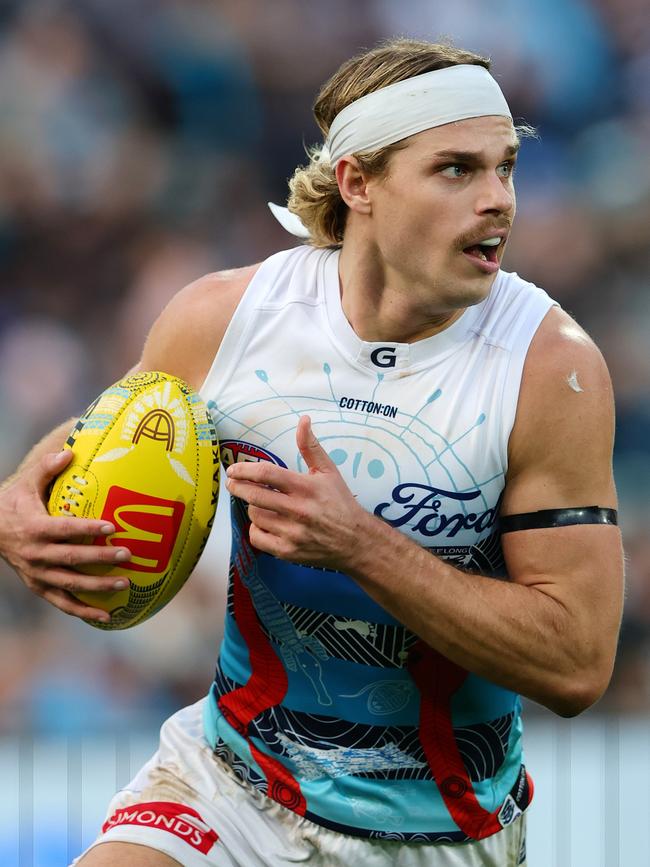 Bailey Smith takes on his old team for the first time on Thursday. (Photo by Sarah Reed/AFL Photos via Getty Images)