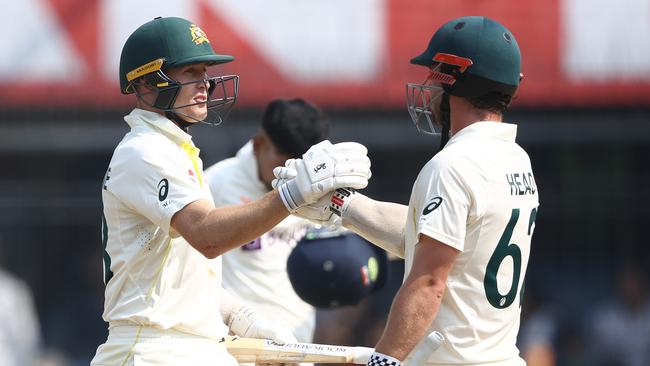 Marnus Labuschagne and Travis Head of Australia. Photo by Robert Cianflone/Getty Images