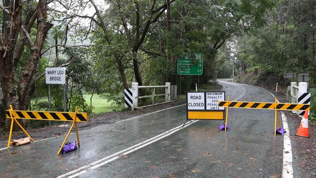 Gold Coast Springbrook Rd closed on Saturday. Picture: Mike Batterham