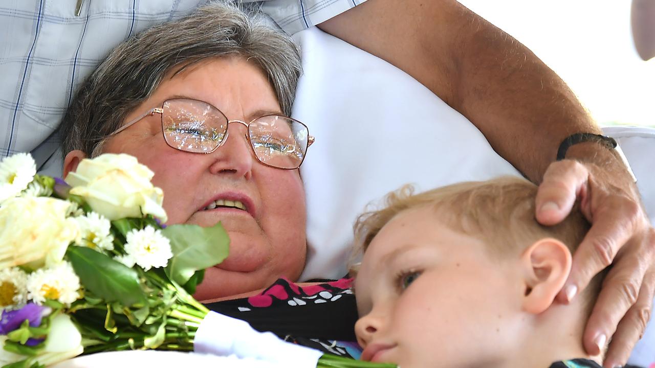 Robyn Sloane with grandson Leo Laidlaw age 8. Picture: John Gass