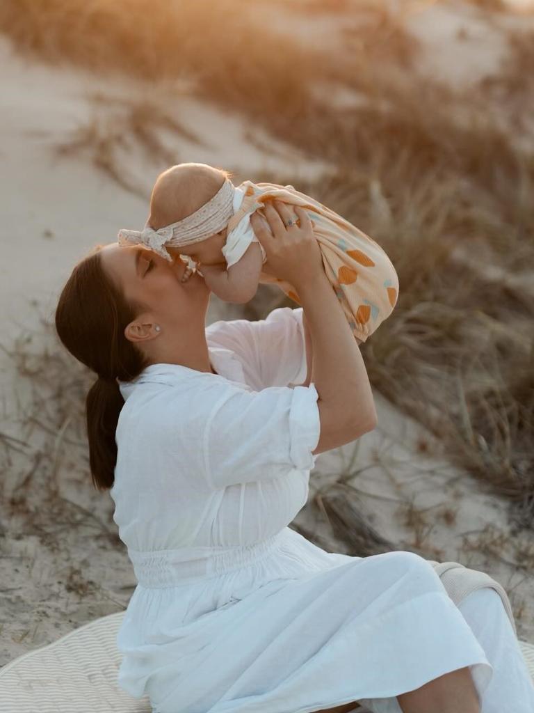 Laura Sharrad with baby Florence. Picture: Olive Leaf Studio