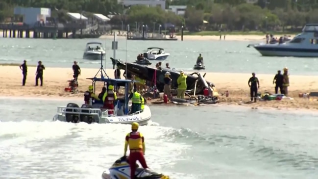 Horrific helicopter collision near Sea World leaving Four dead