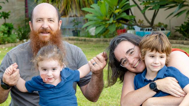 Steve and Carolyn Pearce with four-year-old Josiah and two-year-old John, Tuesday, January 14, 2025 - Picture: Richard Walker