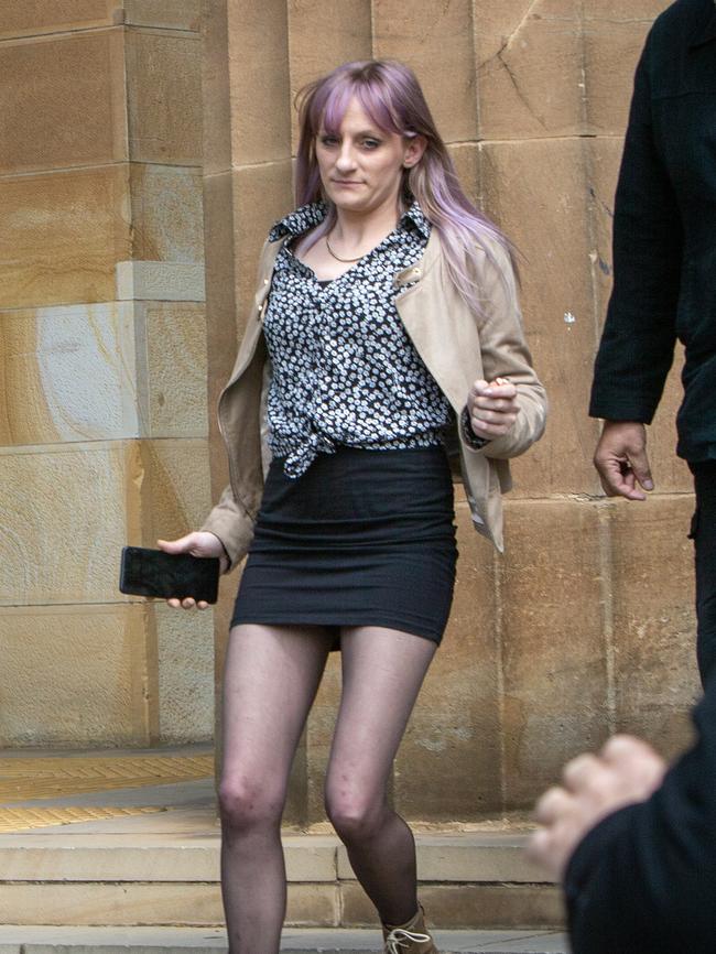 Emma Short, mother of Little Jimmy, leaves Adelaide Magistrates Court. Photographer Emma Brasier