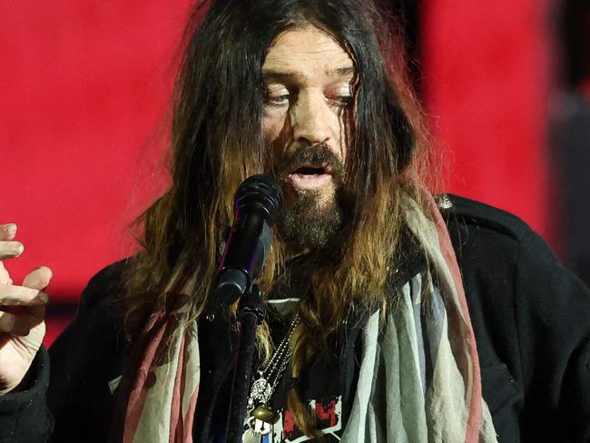 WASHINGTON, DC - JANUARY 20: Billy Ray Cyrus on stage during the Liberty Inaugural Ball where President Donald Trump is expected later in the evening on January 20, 2025 in Washington, DC. President Trump attends some of the inaugural balls after taking the oath as the 47th president.   Joe Raedle/Getty Images/AFP (Photo by JOE RAEDLE / GETTY IMAGES NORTH AMERICA / Getty Images via AFP)