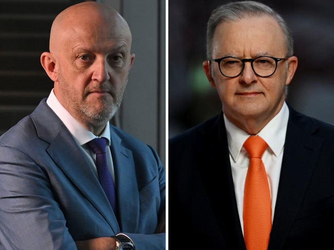 Confusion without clarification: ASIO director-general Mike Burgess, left, and Anthony Albanese were responsible for weeks of confusion in parliament. Picture: AAP, Martin Ollman/NewsWire