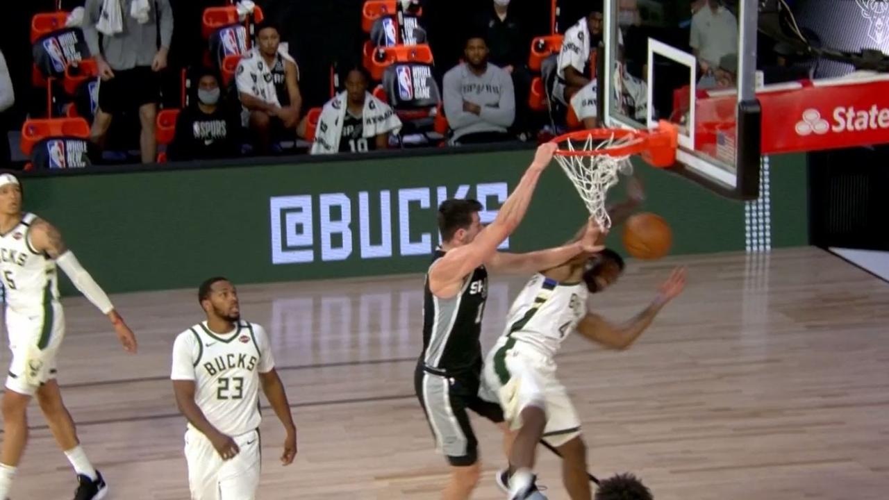 Drew Eubanks with a dunk vs the Utah Jazz