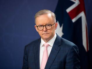 Sydney, Australia,  NewsWire, Saturday, 11 June 2022.
The Prime Minister Anthony Albanese photographed at a press conference at Sydney Commonwealth Parliamentary Offices. 
Picture:  NewsWire / Monique Harmer