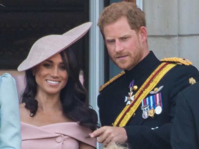 Meghan Markle, Duchess of Sussex's, first appearance on the Balcony of Buckingham Palace during Trooping the Colour. Picture: MEGA