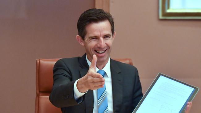 Australia's Trade Minister Simon Birmingham. Picture: AFP.