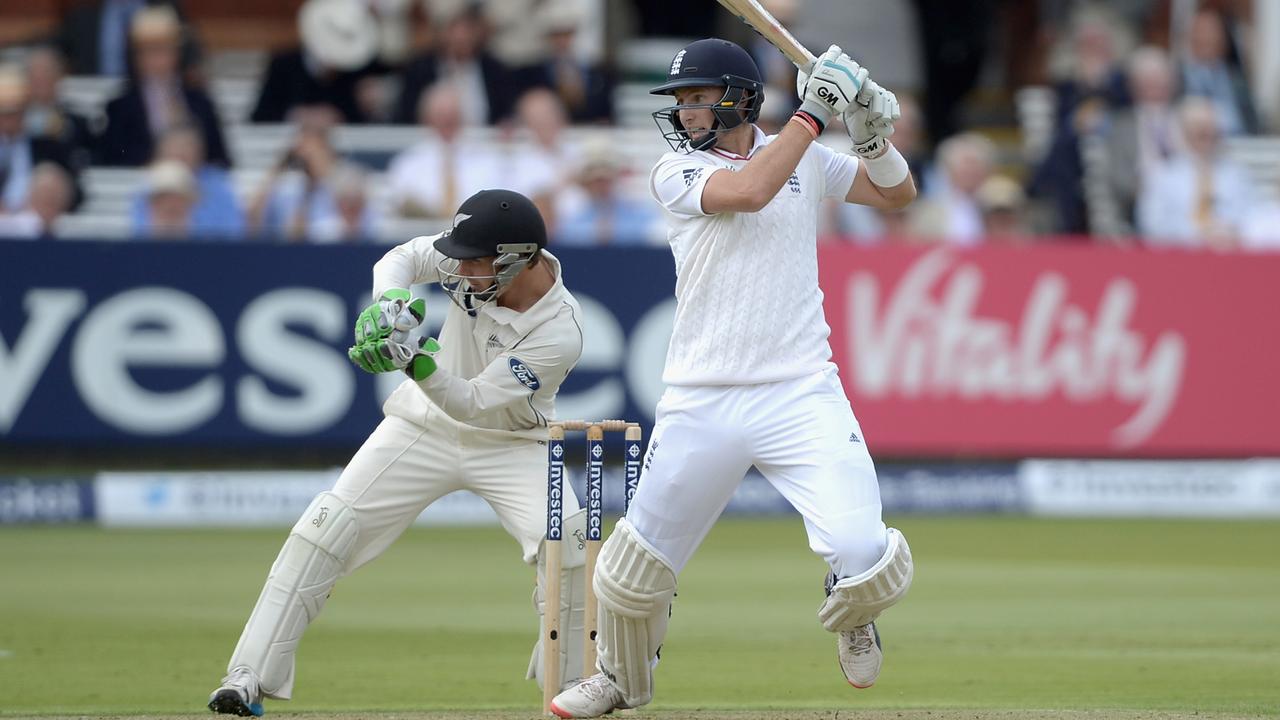 LONDON, ENGLAND - MAY 21: Joe Root of England bats during day one of 1st Investec Test match between England and New Zealand at Lord's Cricket Ground on May 21, 2015 in London, England. (Photo by Gareth Copley/Getty Images)