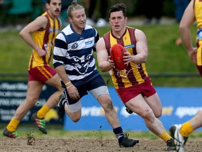 Lachlan Gillespie runs through the middle of Koonung Reserve. Picture: David Callow