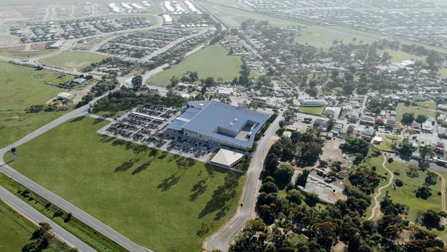 Aerial view of the Two Wells Town Centre development by Leyton Property. Picture: Pointilism