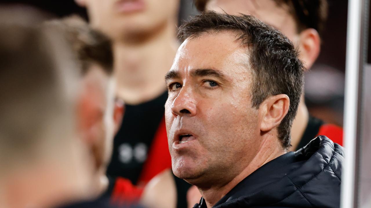 Essendon coach Brad Scott says he and players continue to be frustrated by the team’s inability to convert their inside 50s into scores. Picture: Dylan Burns / Getty Images