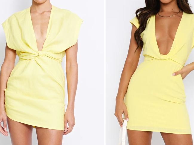 White Fox Boutique has been accused of copying Sydney fashion label Pfeiffer's dress design. Picture: Supplied