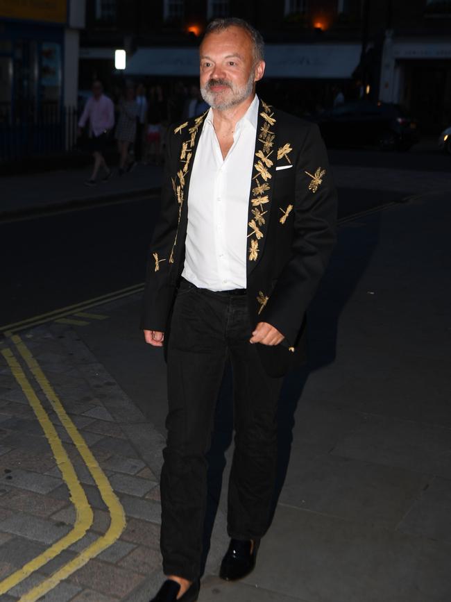 Norton arriving at Chiltern Firehouse in London to celebrate Kylie Minogue's 50th birthday. (Pic: Victoria Jones/PA Images via Getty Images)