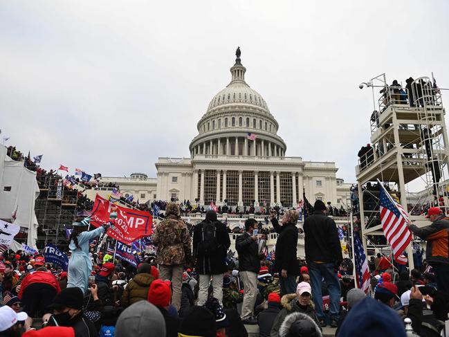 Last year's assault on the US Capitol by a mob of Donald Trump's supporters. Picture: Andrew Caballero-Reynolds/AFP