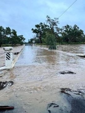 The Warrego River at Charleville after heavy rain in southwestern Queensland. Picture: Meg Forbes Photography