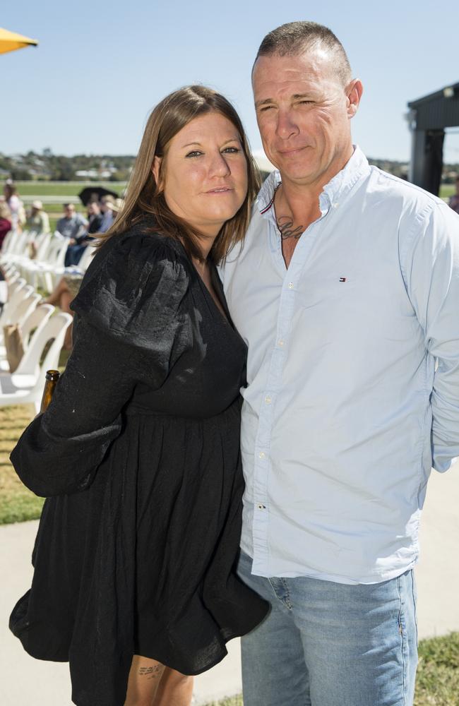 Jenna and Jason King at Warwick Cup race day at Allman Park Racecourse, Saturday, October 14, 2023. Picture: Kevin Farmer