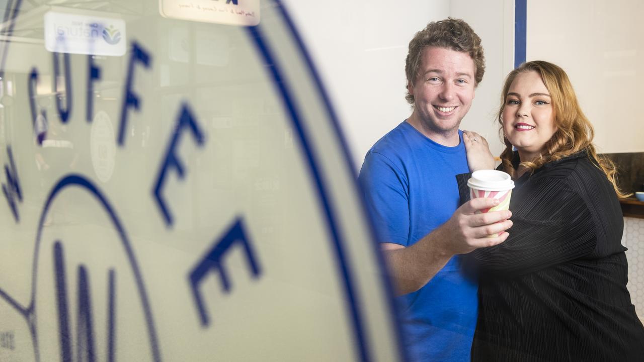 Cass and Jordan Wisnewski of W Coffee and Co have opened a shop front in the Australia Arcade. Picture: Kevin Farmer