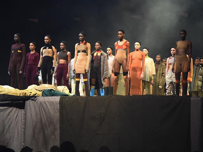 Kanye’s models were not allowed to pose ‘sexy’ or act ‘cool’. Picture: Jamie McCarthy/Getty Images for Yeezy Season 3
