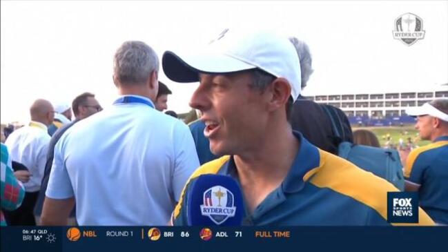 McIlroy close to tears after Ryder Cup victory