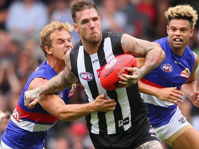 Dane Swan playing for the of the Magpies in 2016. Photo: Quinn Rooney/Getty Images