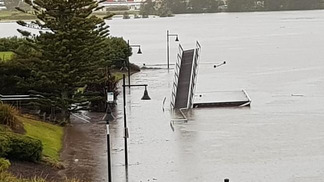 Lake Orr broke its banks this morning. Picture: Christine Walker.