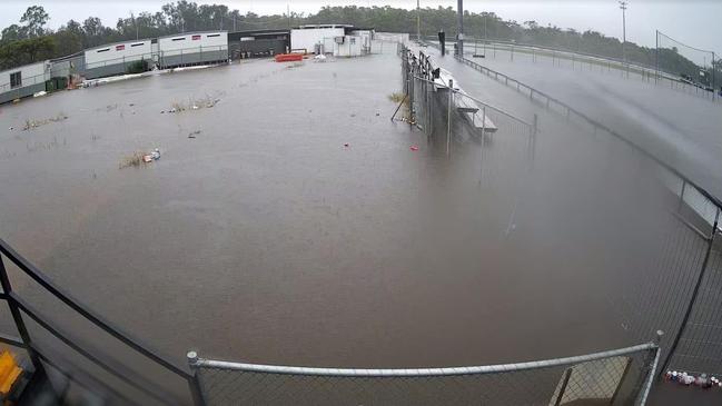 The Wynnum Wolves football club is praying for the rain to stop. Picture: Wynnum Wolves/ Facebook.