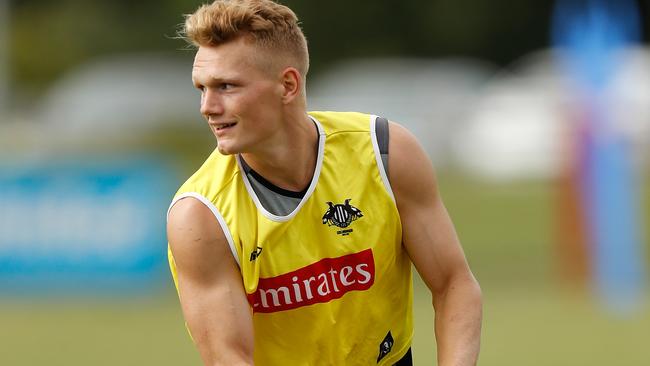 Adam Treloar at Collingwood training.