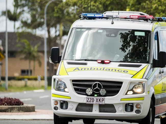 A man in his 50s is fighting for life after coming off his bike and hitting a light pole in a northern suburb of Brisbane.Â 