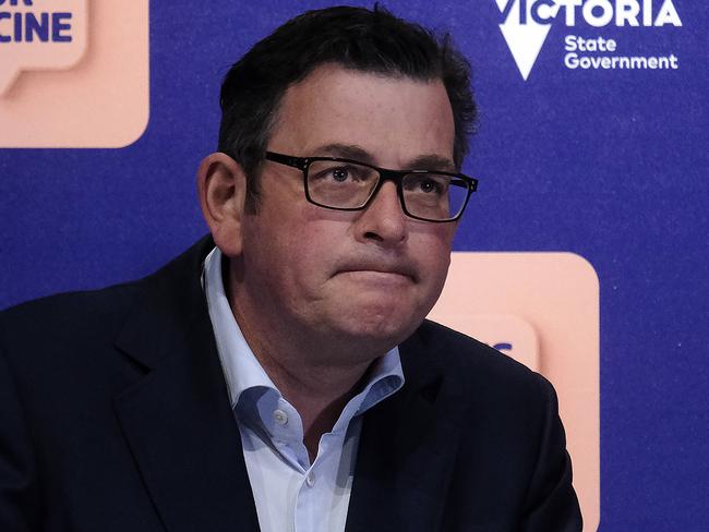 MELBOURNE, AUSTRALIA - NewsWire Photos SEPTEMBER 19 2021:  Victorian Premier Daniel Andrews gives a press conference in Melbourne.Picture: NCA NewsWire / Luis Ascui