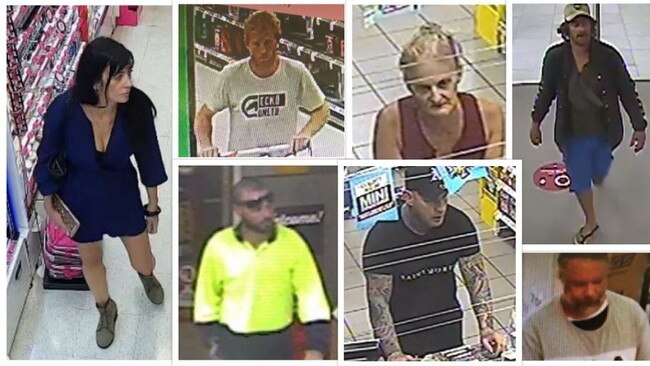 These people are wanted for questioning by police. Have you seen any of them? Police warn not to approach them.